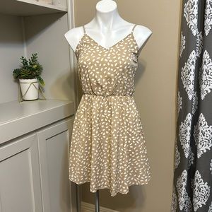 Thin strap adjustable sun dress all over Dalmatian print